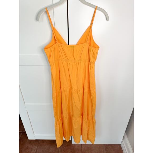 Rails Avril Sleeveless Tiered Midi Dress SMALL Marigold Women’s. Retail $228 - Picture 6 of 9